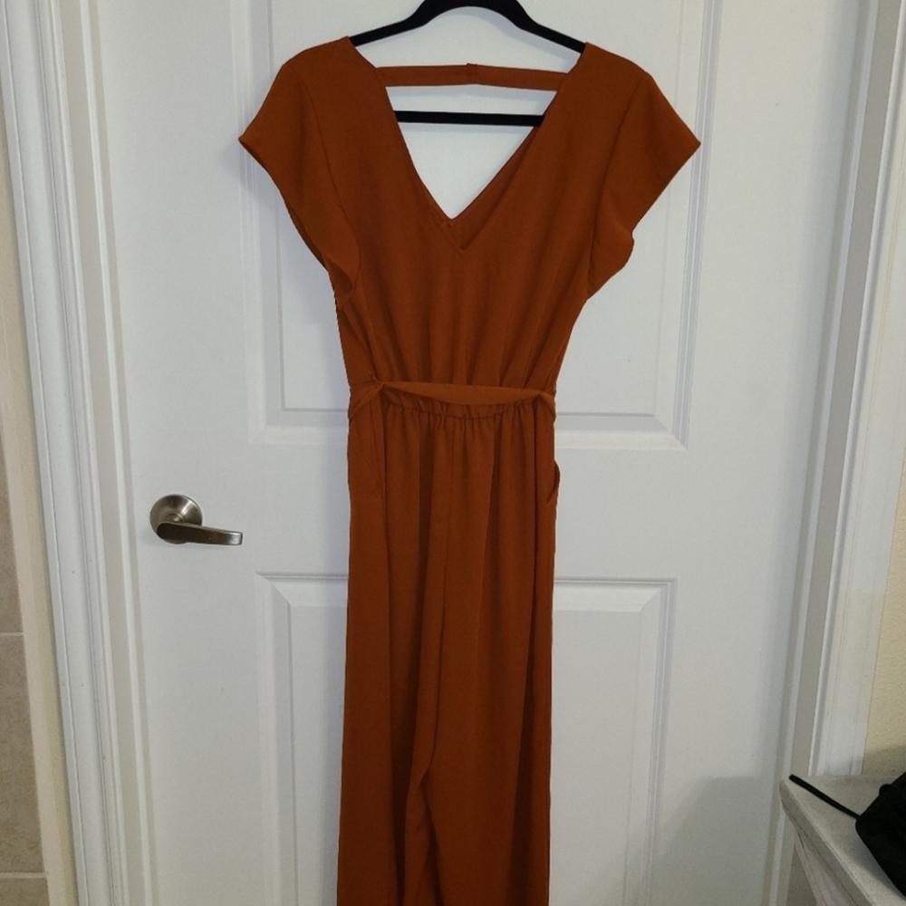 Burnt orange jumpsuit